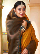 Mustard Kanjivaram Silk Saree