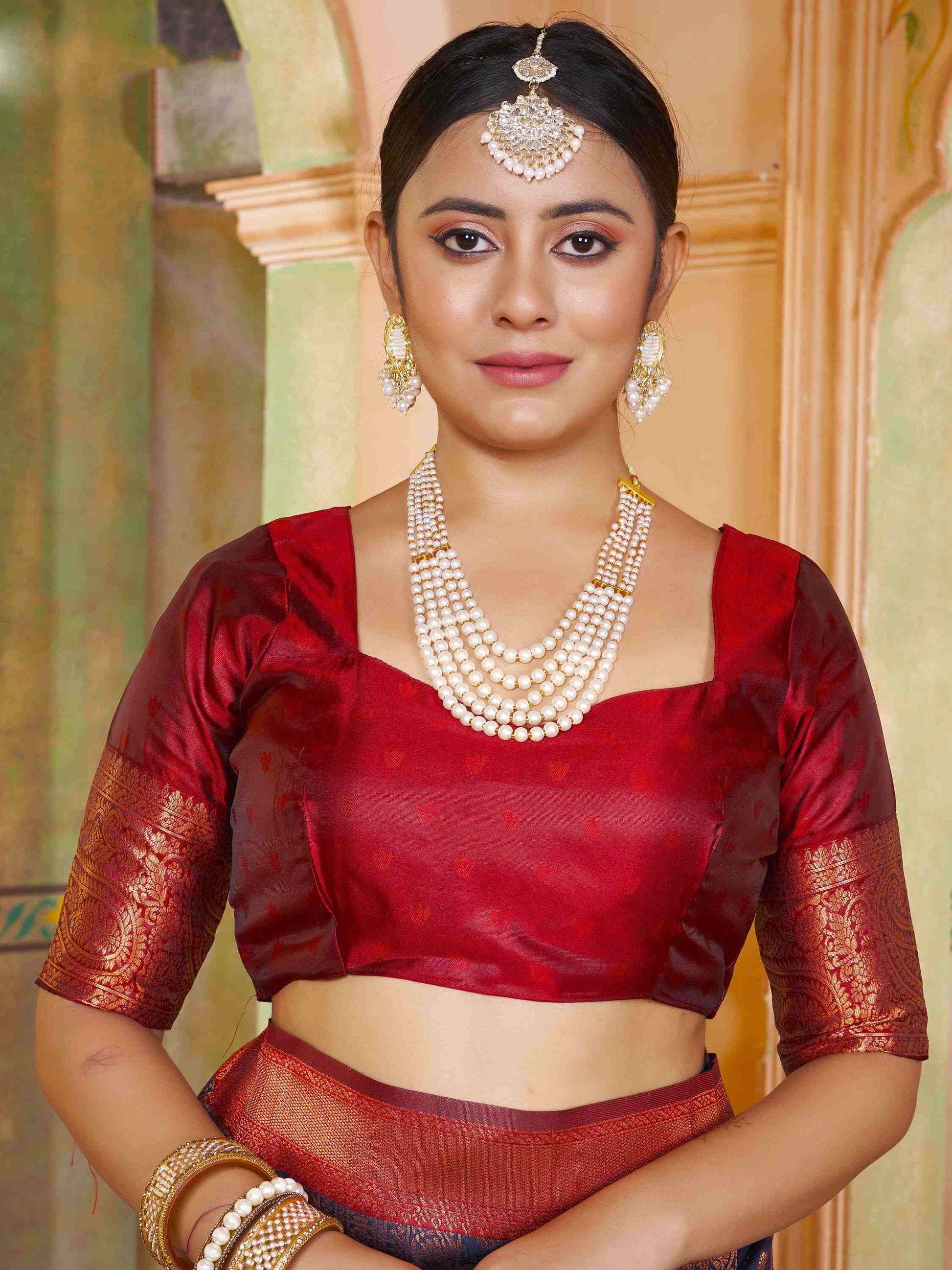 Navy Blue Kanjivaram Silk Saree