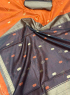 Orange Chanderi Saree