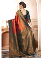 Orange Kanchipuram Silk Saree