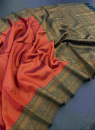 Orange Kanchipuram Silk Saree
