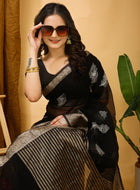 Organza Saree Black