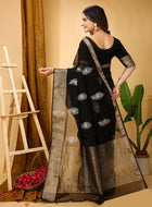 Organza Saree Black