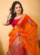 Organza Saree Orange