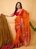 Organza Saree Orange