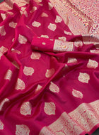 Pink Banarasi Silk Saree