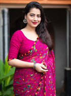 Pink Chiffon Saree