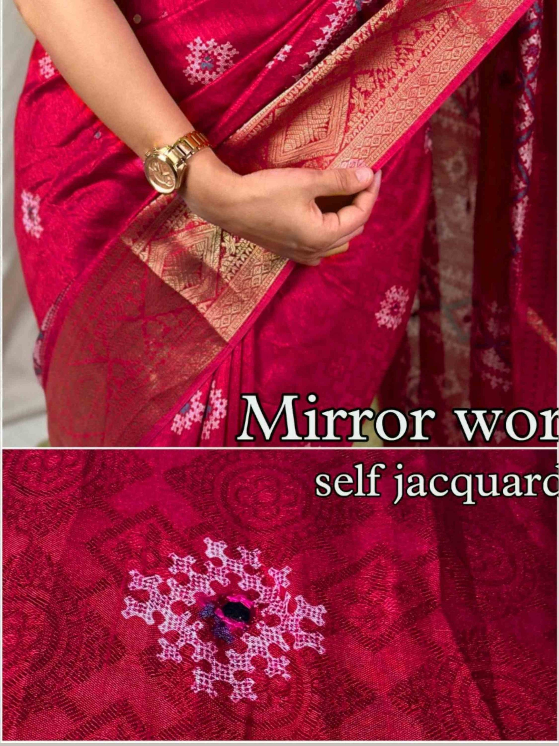 Pink Cotton Silk Saree