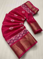Pink Cotton Silk Saree