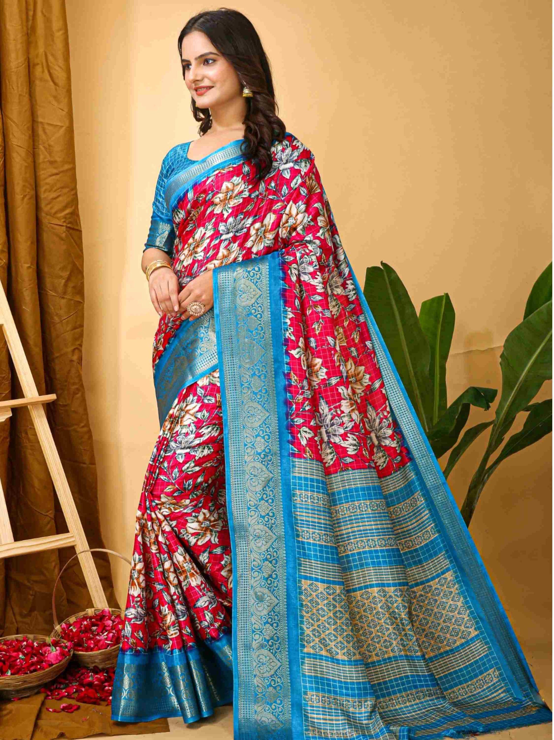 Pink Dola Silk Cotton Saree