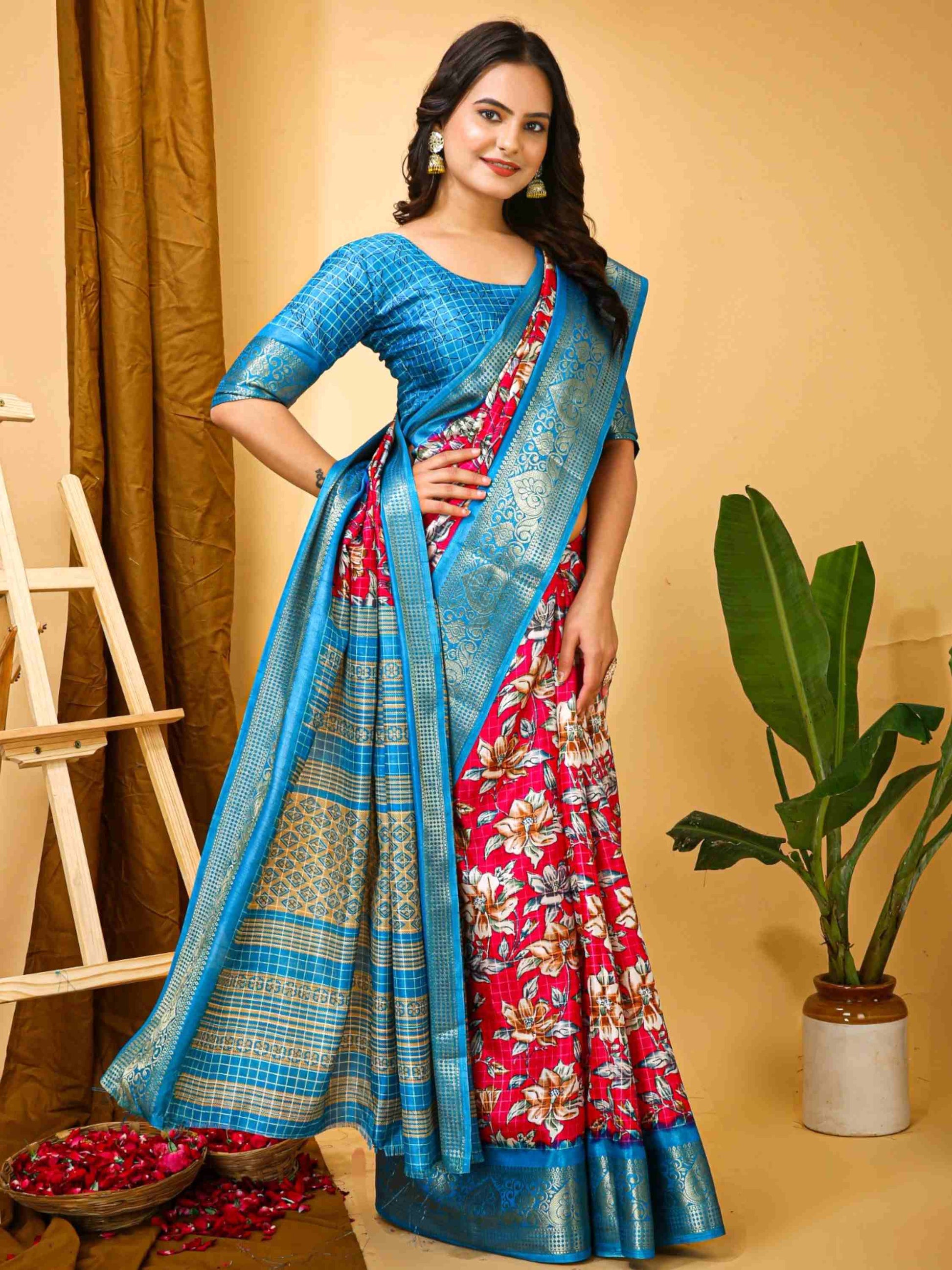 Pink Dola Silk Cotton Saree