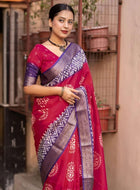 Pink Dola Silk Cotton Saree