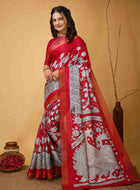 Pink Handloom Cotton Saree
