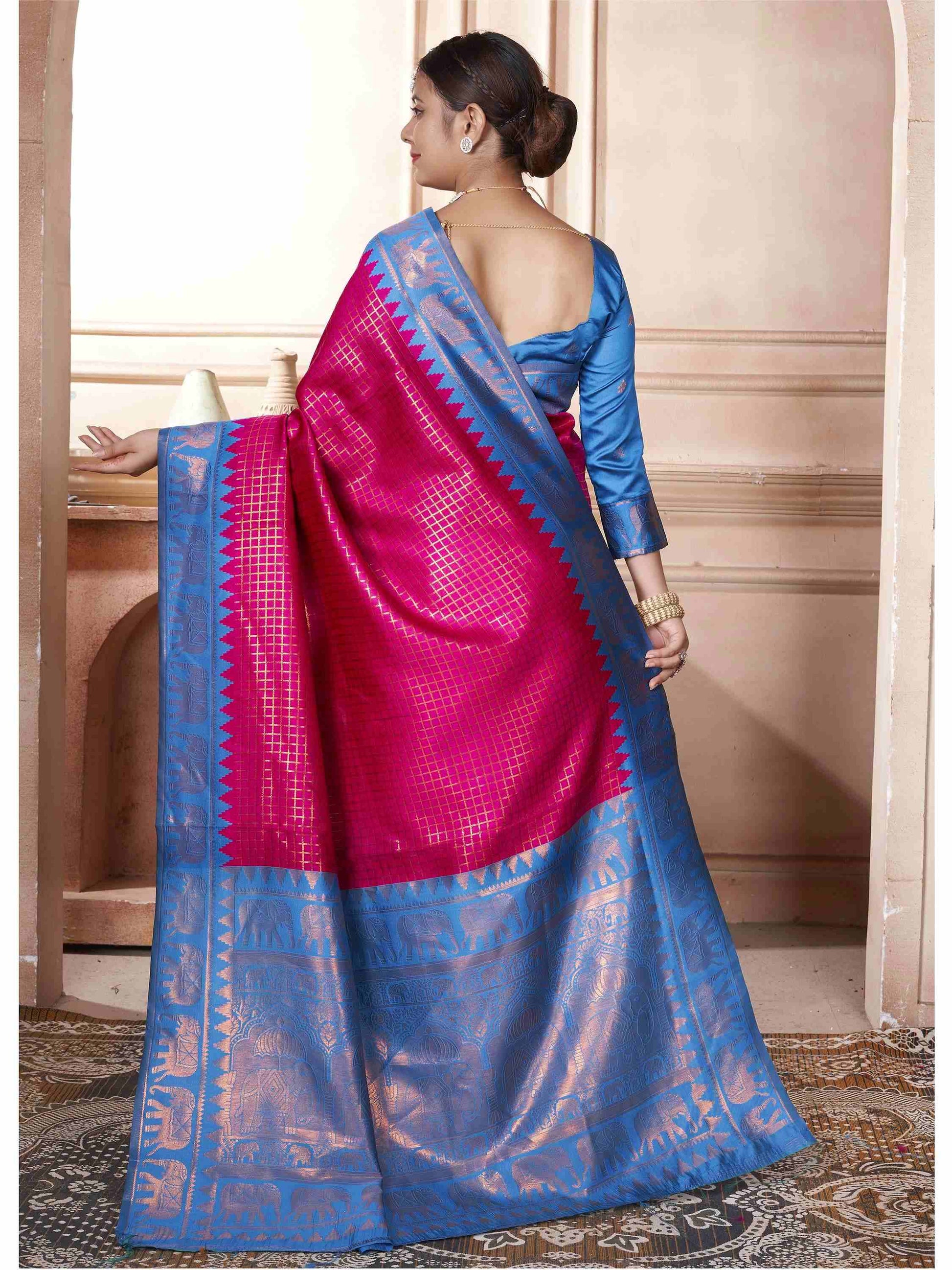 Pink Kanjivaram Silk Saree