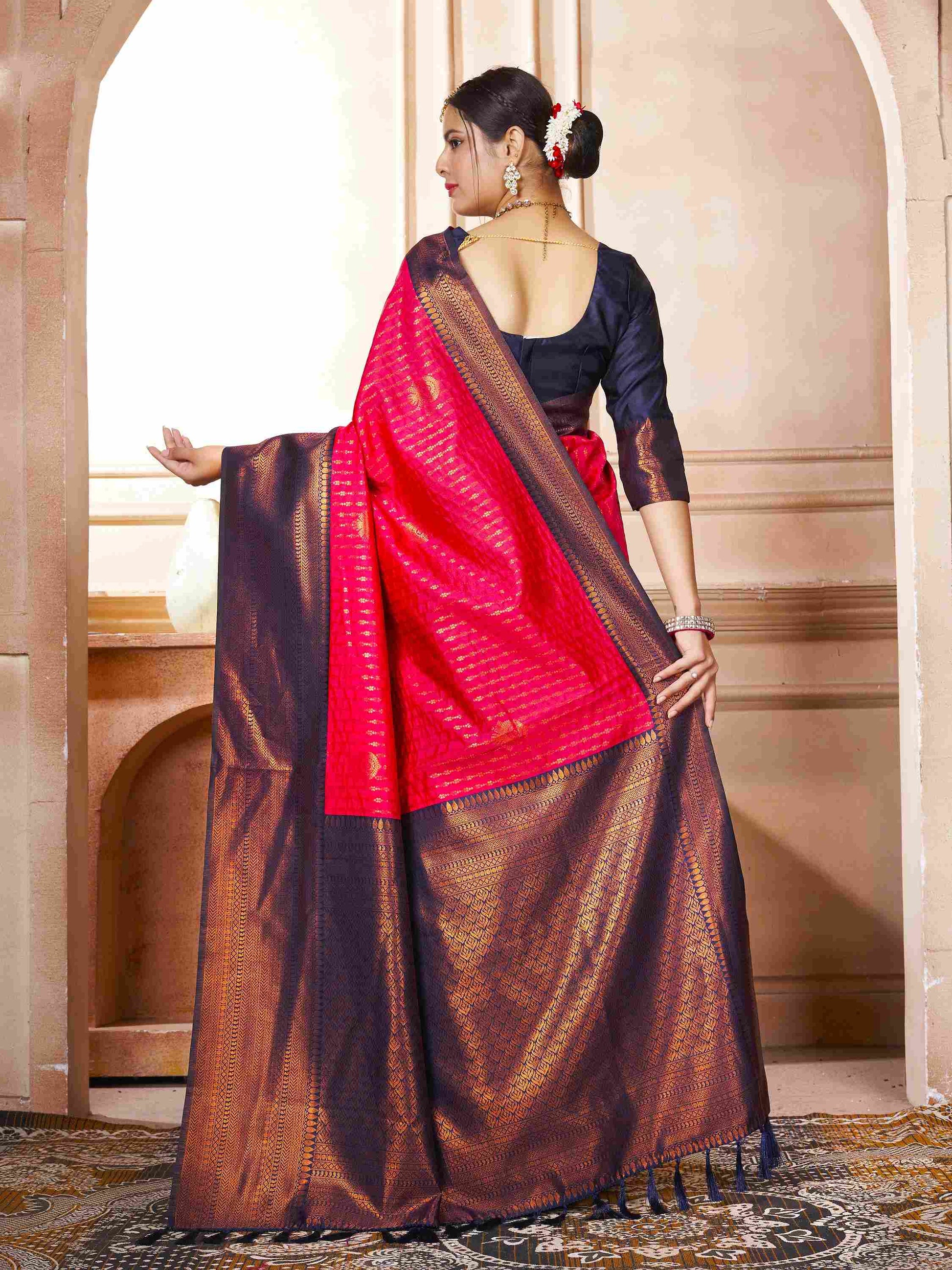 Pink Kanjivaram Silk Saree