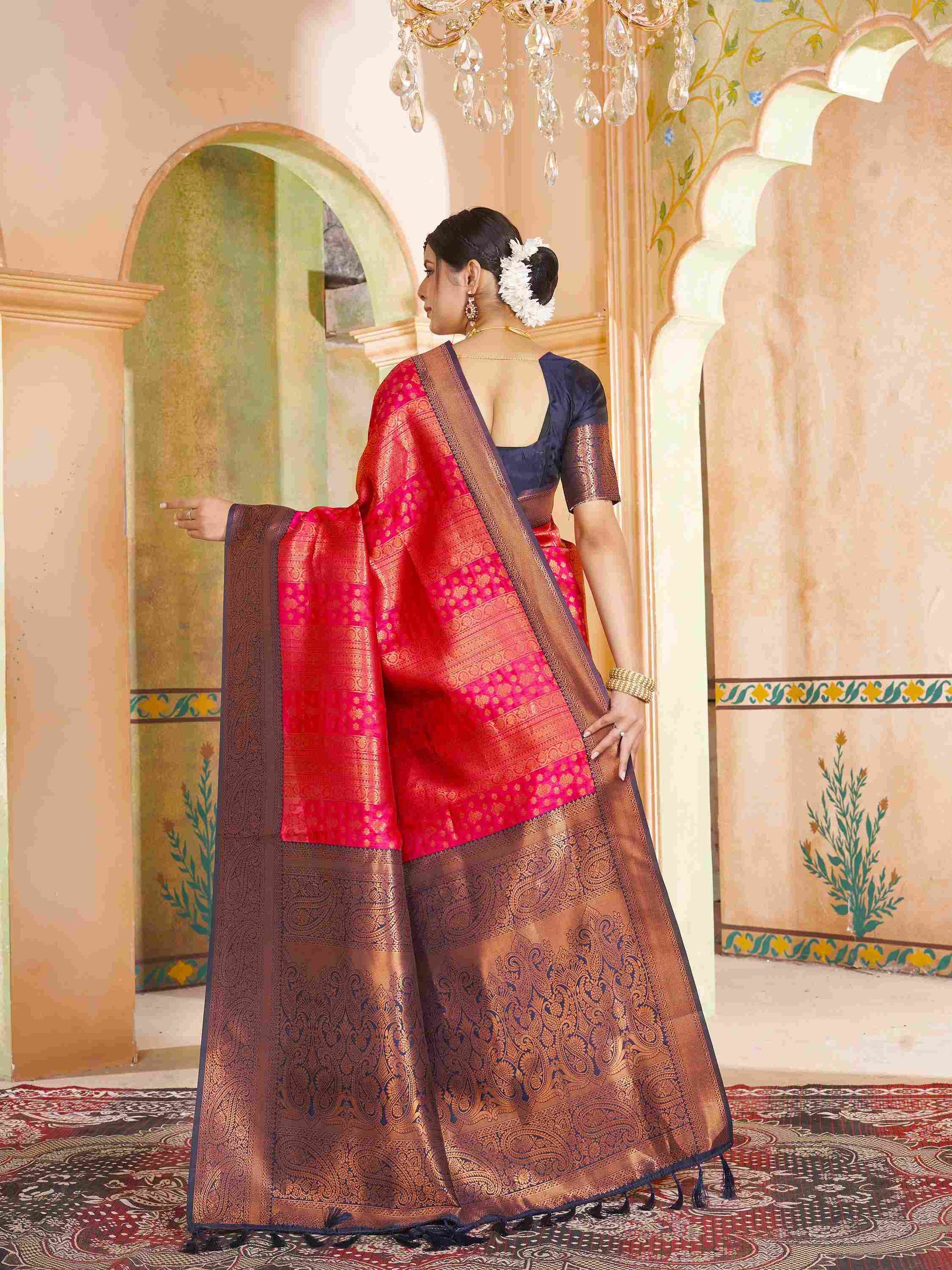 Pink Kanjivaram Silk Saree