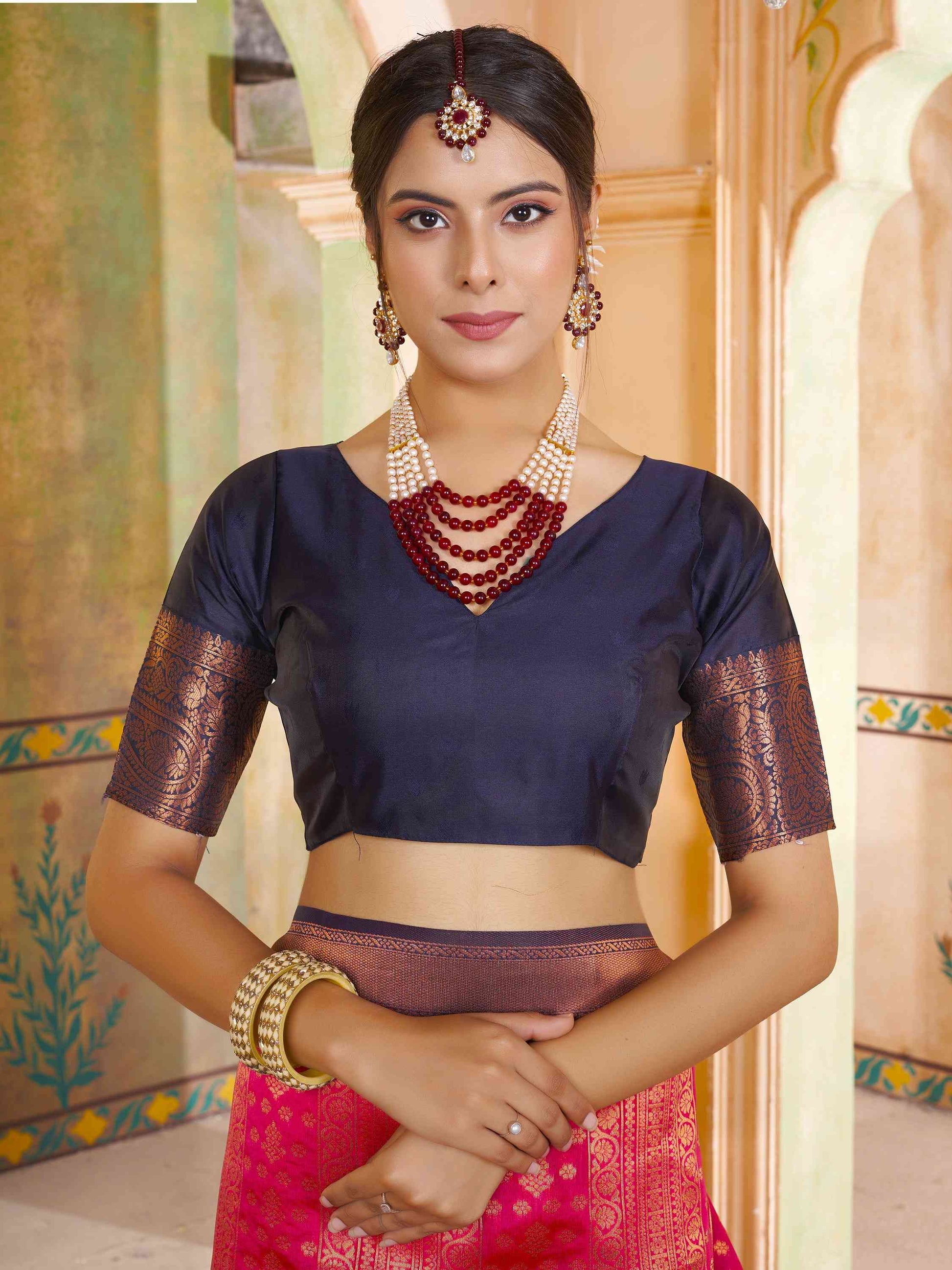 Pink Kanjivaram Silk Saree