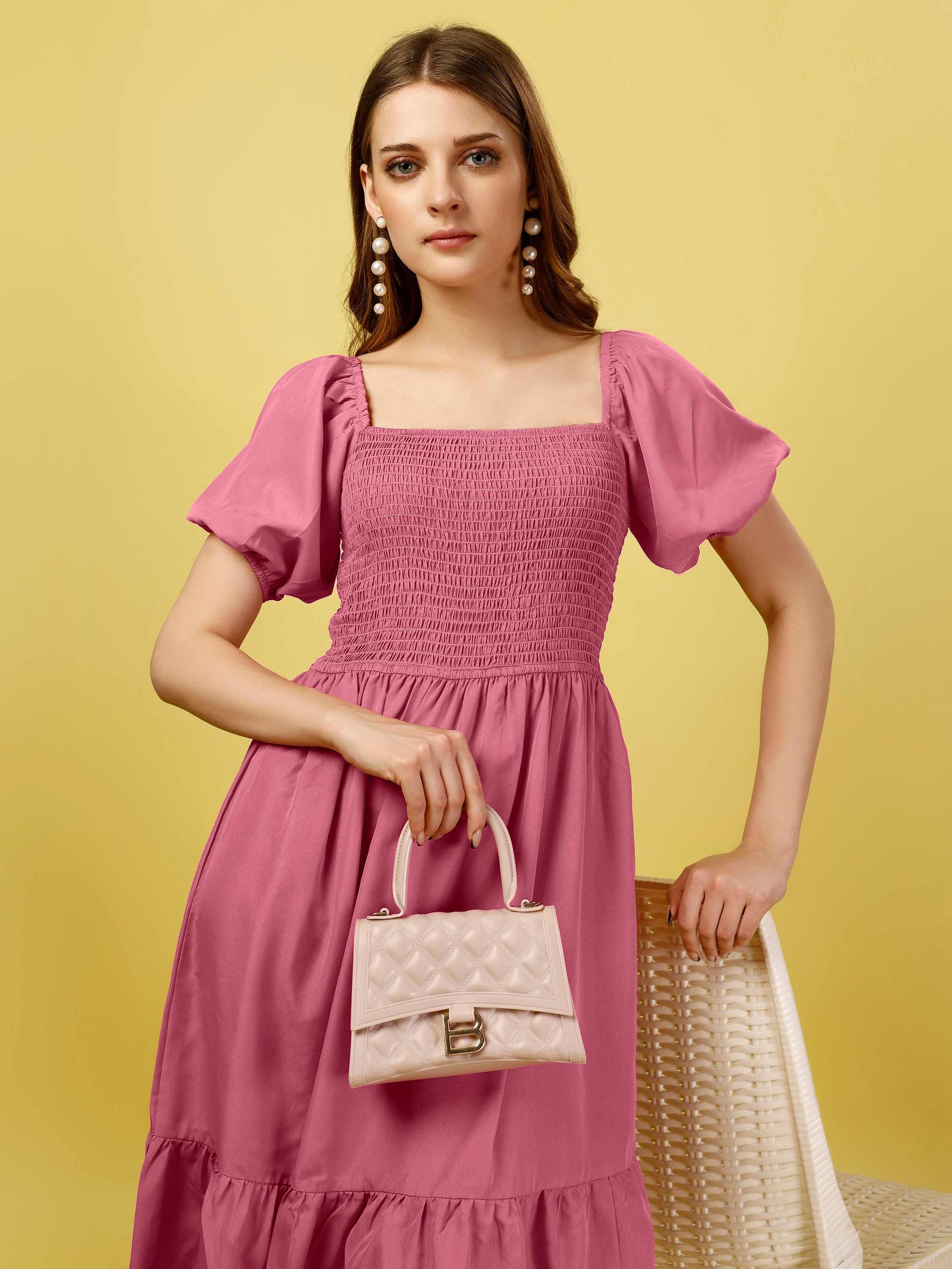 Pink Midi Dress