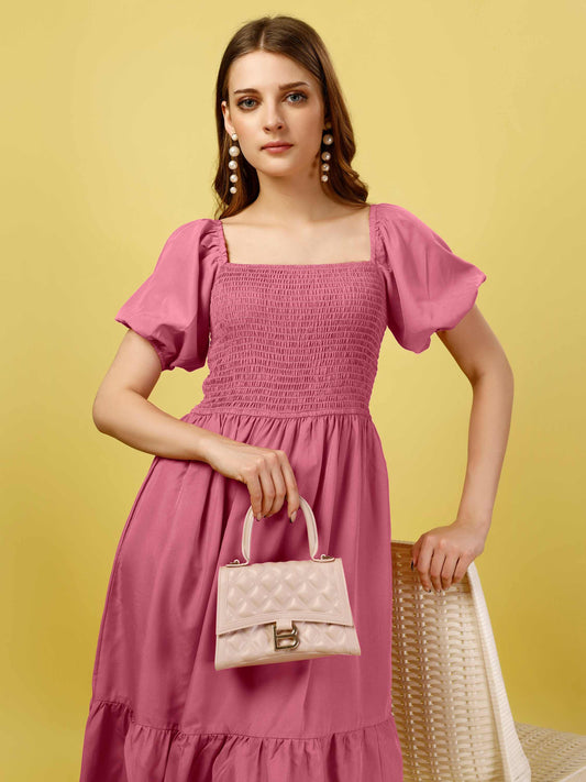 Pink Midi Dress