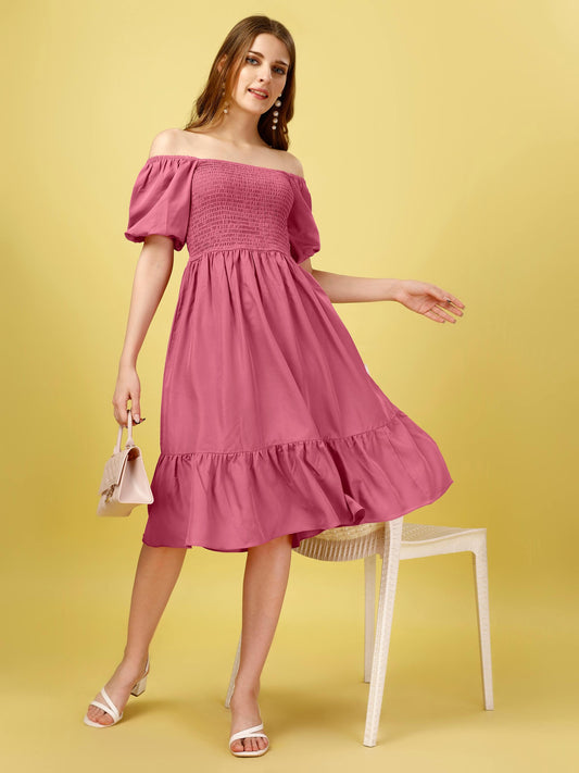 Pink Midi Dress