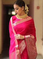 Pink Organza Saree