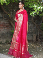 Pink Organza Saree