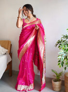 Pink Paithani Silk Saree