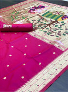 Pink Paithani Silk Saree