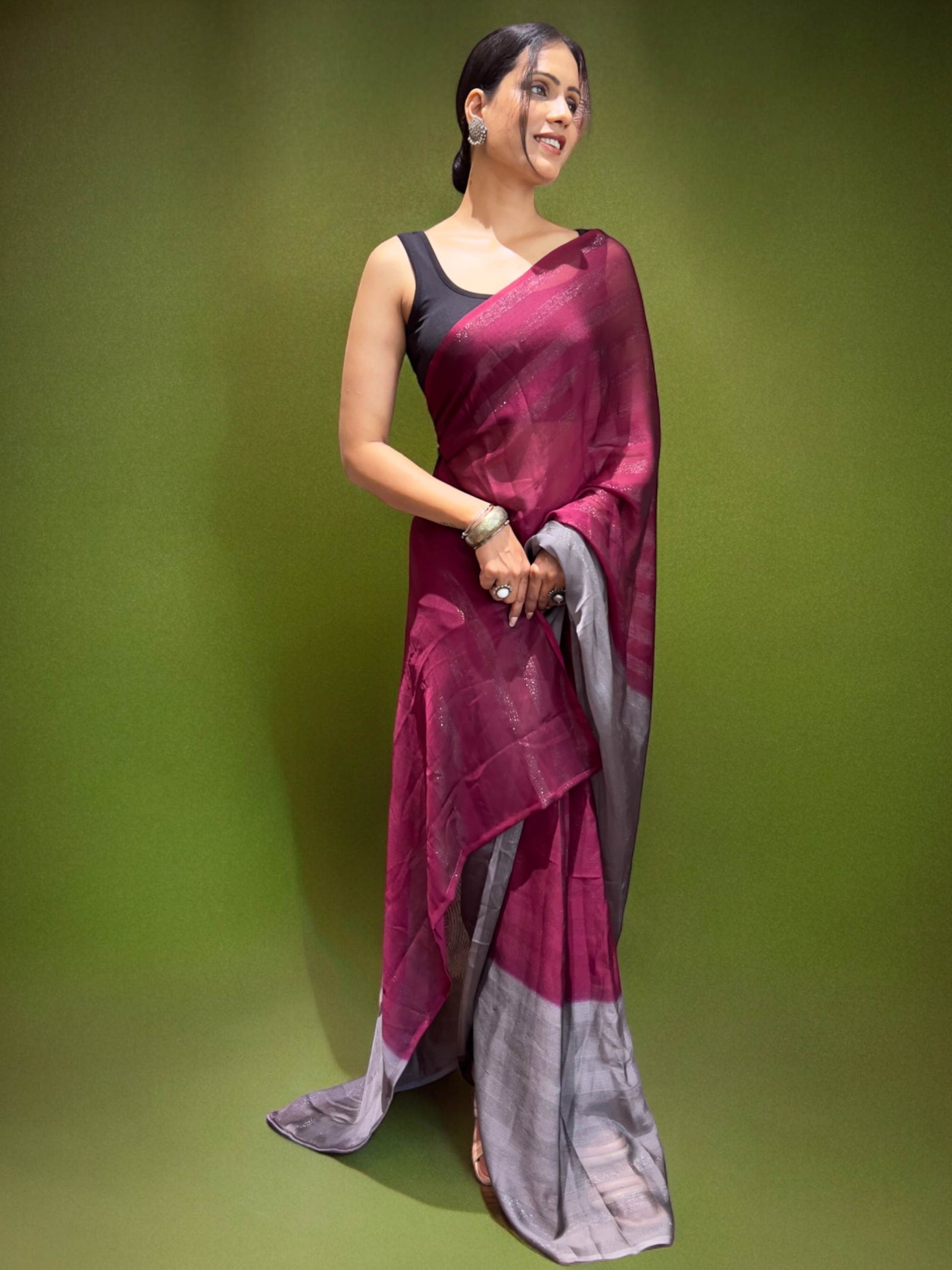 Pink Ready-to-Wear Saree