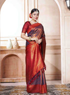 Plum Kanjivaram Silk Saree