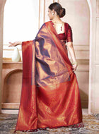 Plum Kanjivaram Silk Saree