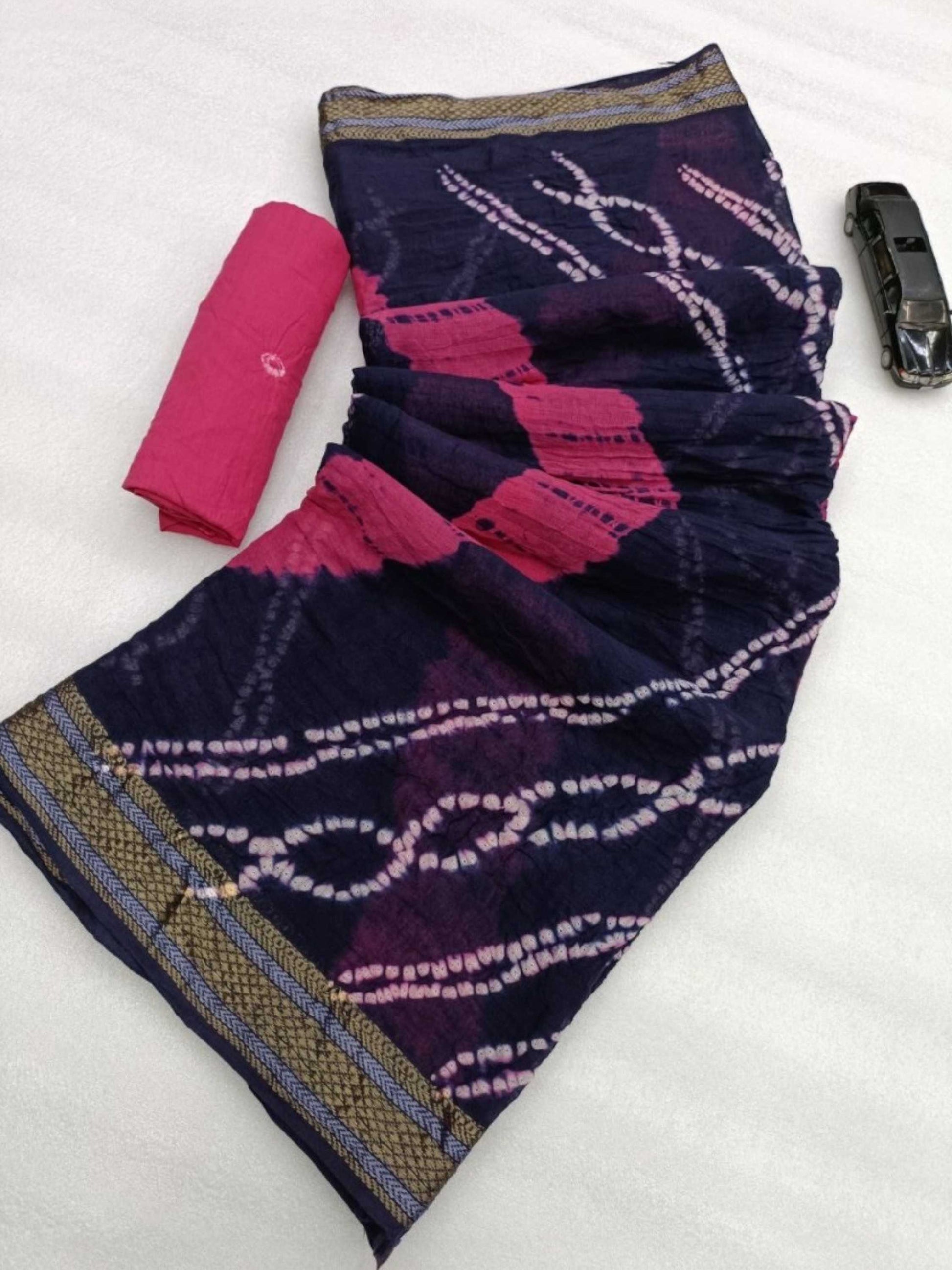 Pure Mulmul Cotton Saree Blue