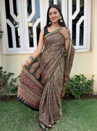 Pure Mulmul Cotton Saree Blue