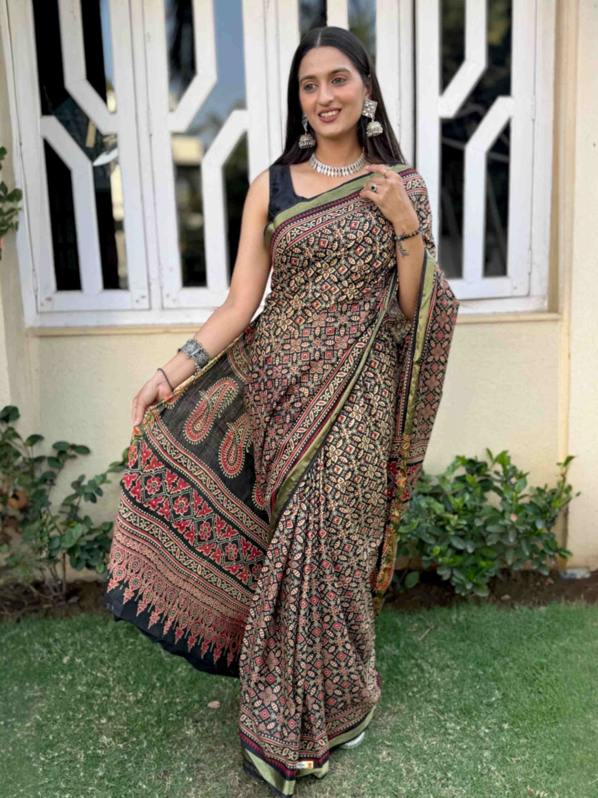 Pure Mulmul Cotton Saree Blue
