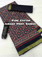 Pure Mulmul Cotton Saree Blue