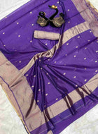 Purple Chanderi Saree