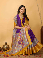 Purple Dola Silk Cotton Saree