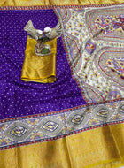 Purple Dola Silk Cotton Saree