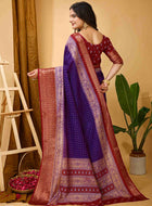 Purple Dola Silk Cotton Saree