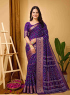 Purple Dola Silk Saree