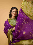 Purple Dola Silk Saree