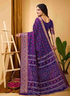 Purple Dola Silk Saree