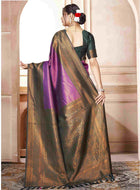 Purple Kanchipuram Silk Saree