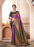 Purple Kanchipuram Silk Saree