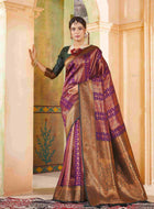 Purple Kanjivaram Silk Saree