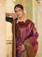 Purple Kanjivaram Silk Saree