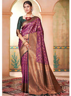 Purple Kanjivaram Silk Saree