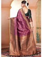 Purple Kanjivaram Silk Saree