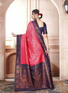 Raspberry Kanjivaram Silk Saree