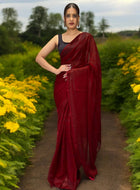 Ready to Wear Saree Maroon